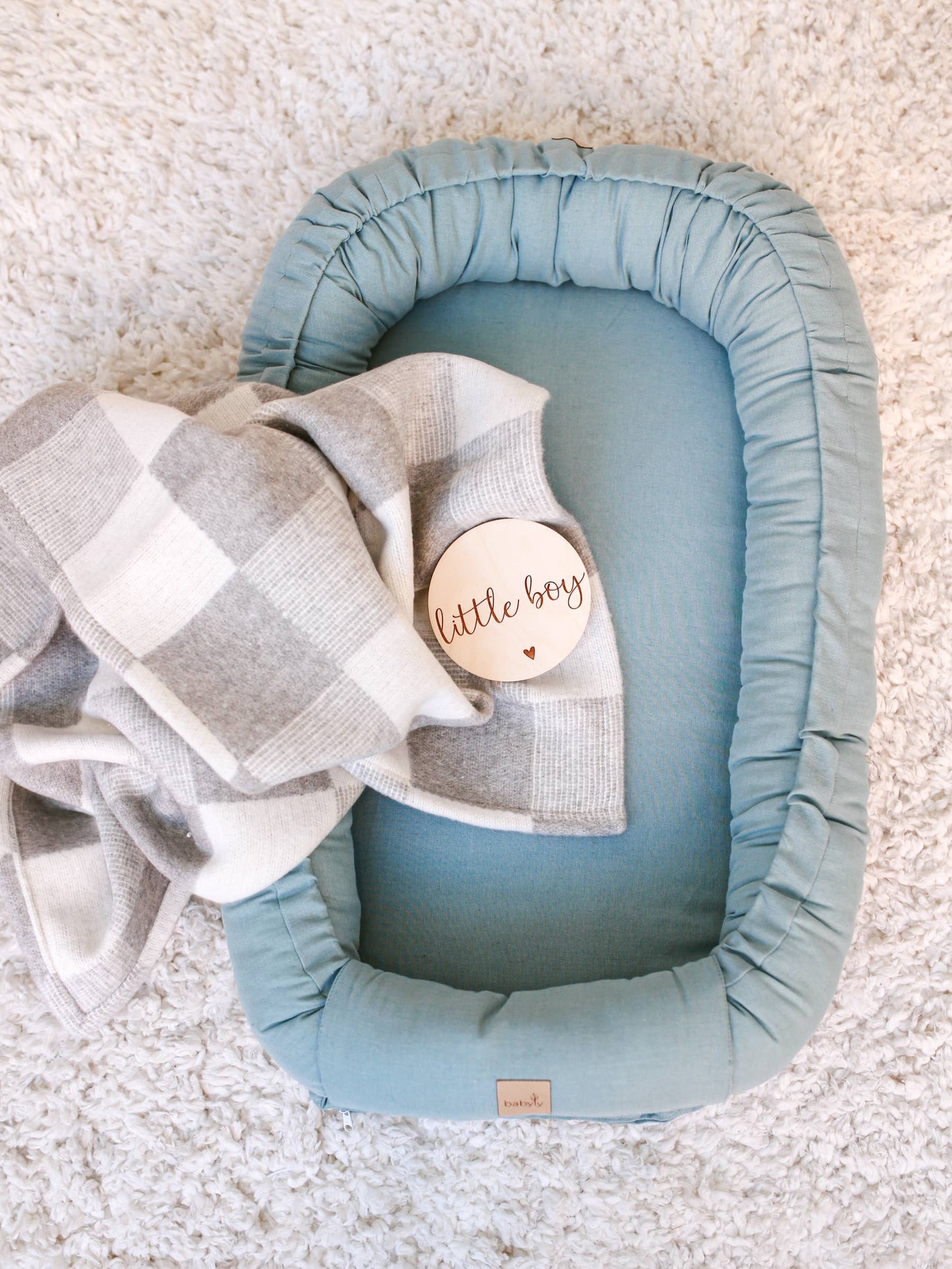 linned babynest - beige (5 farver)
