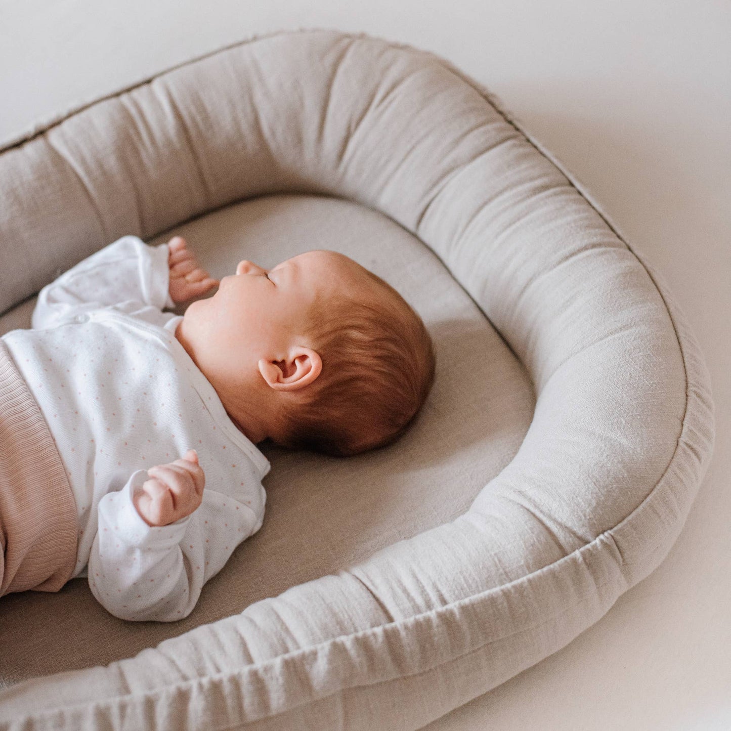 linned babynest - beige (5 farver)