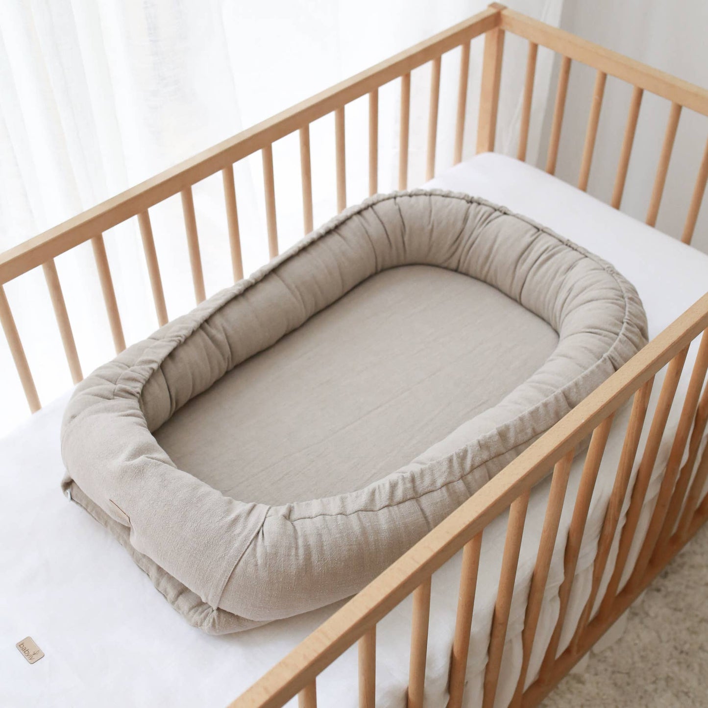 linned babynest - beige (5 farver)