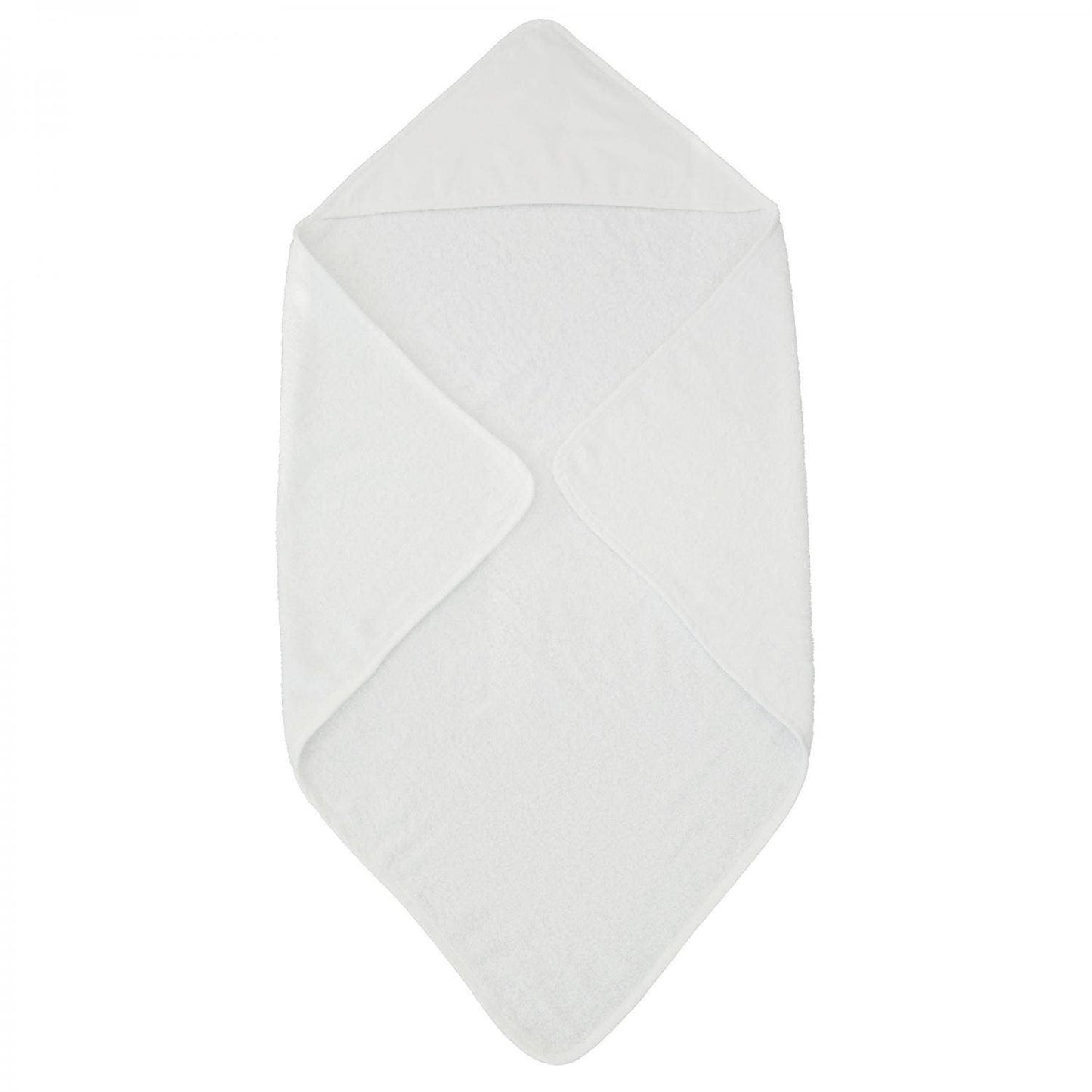 Økologisk babyhåndklæde med hætte hvid