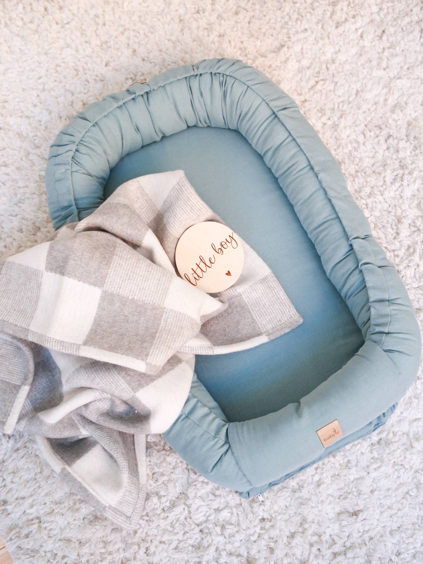 linned babynest - beige (5 farver)