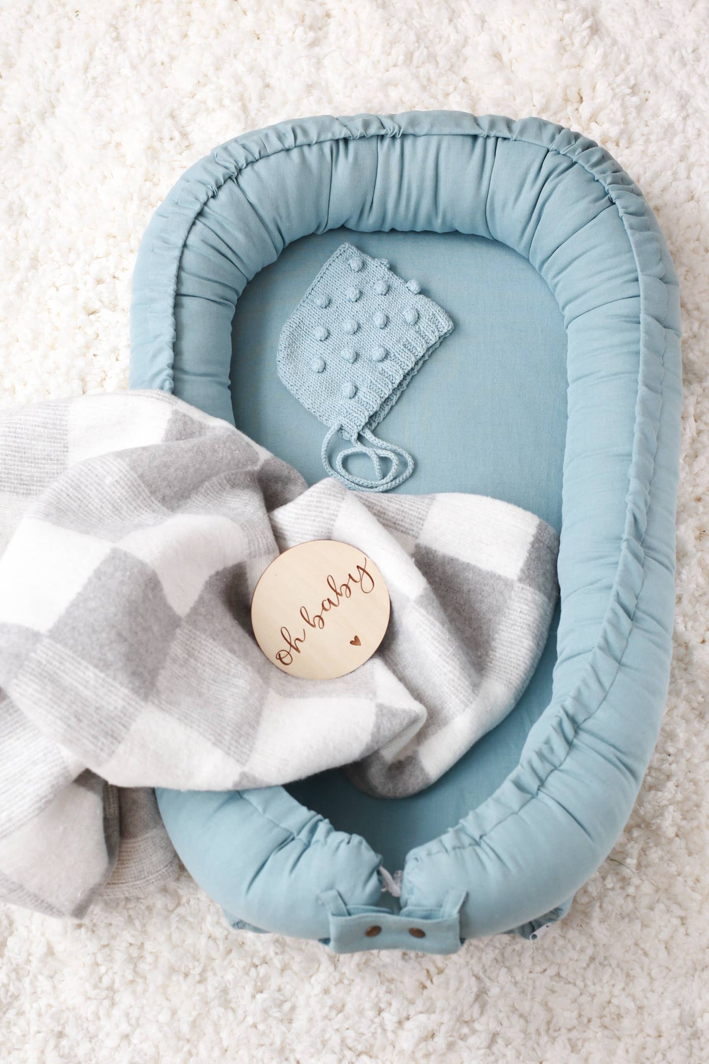 linned babynest - beige (5 farver)