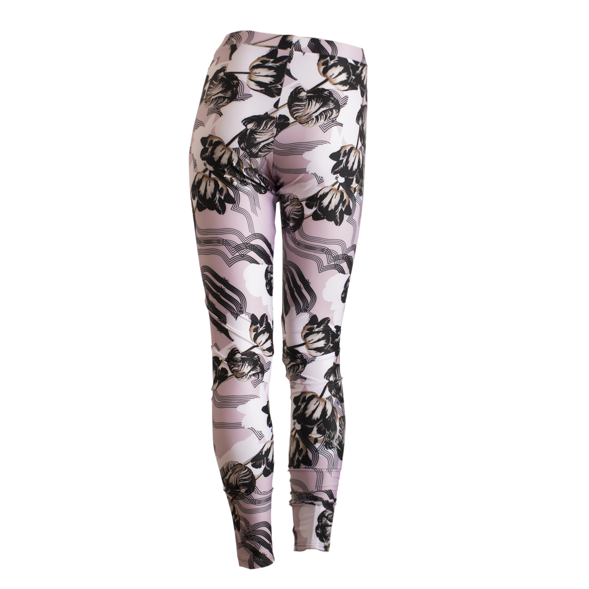 Soft pink tulip leggings