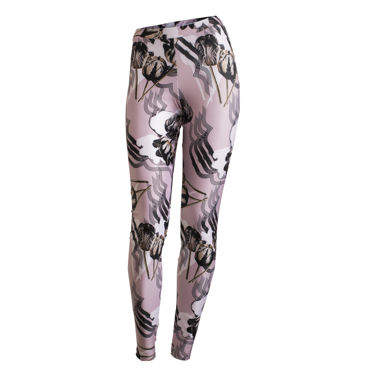 Soft pink tulip leggings