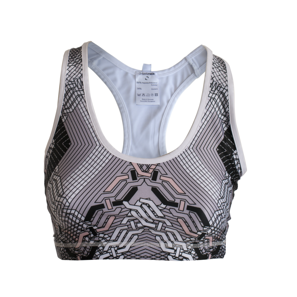 Beige Geometry top