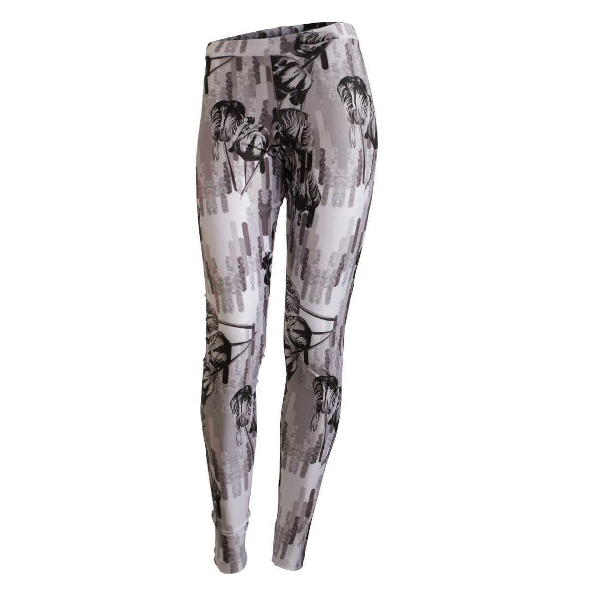 Monochrome tulip leggings