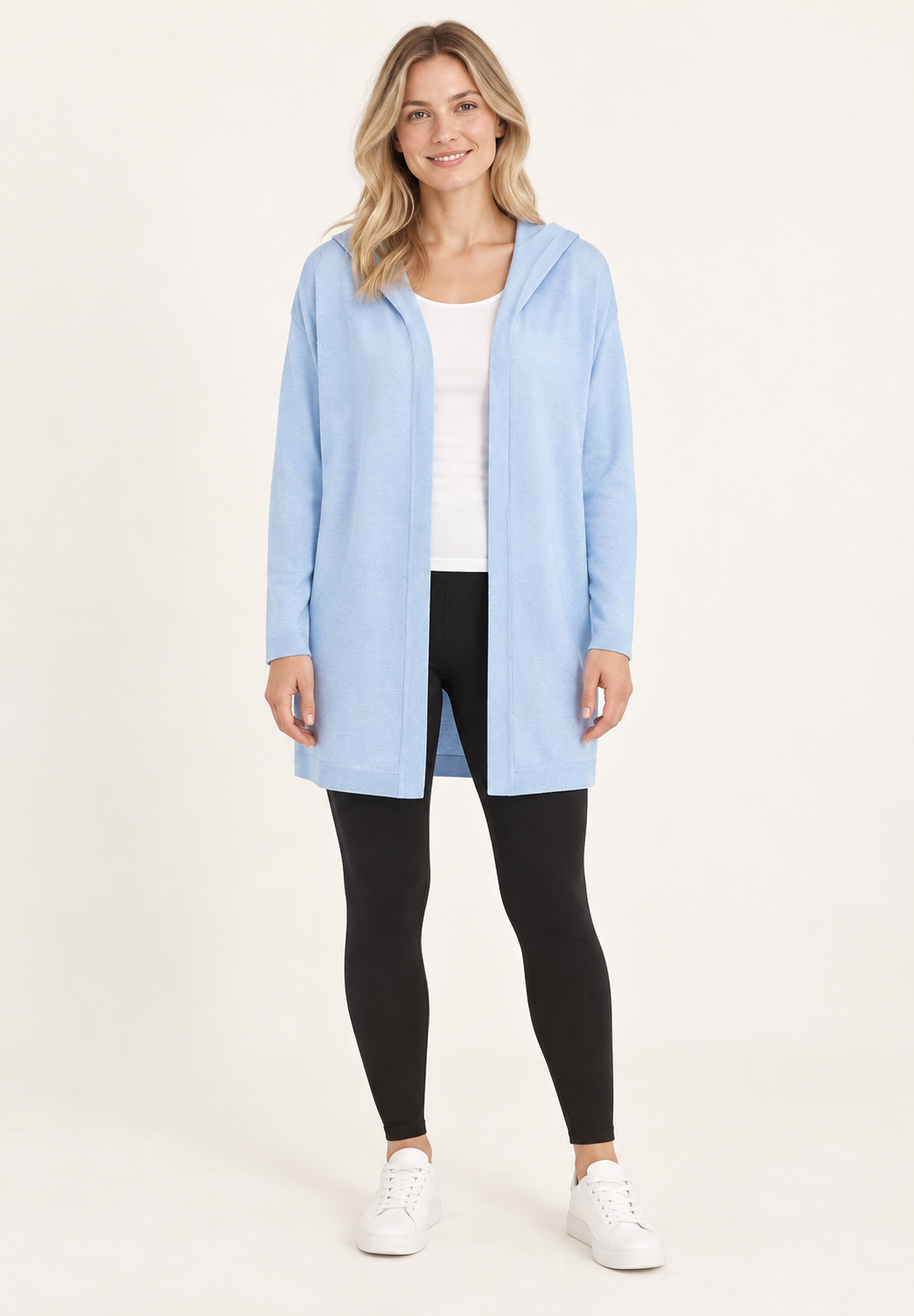 Hoodie cardigan - blå